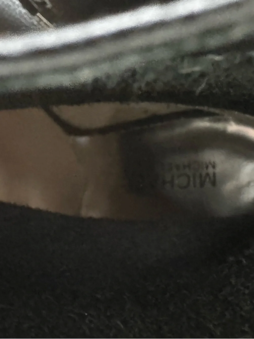 Michael Kors St Marks Boot Black Leather Peep Toe Lace Up Booties Heels Size 8 - Picture 5 of 8